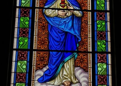 Vitral da Paróquia São Sebastião, de Tarumirim/MG - Projeto realizado pela Kingdom vitrais